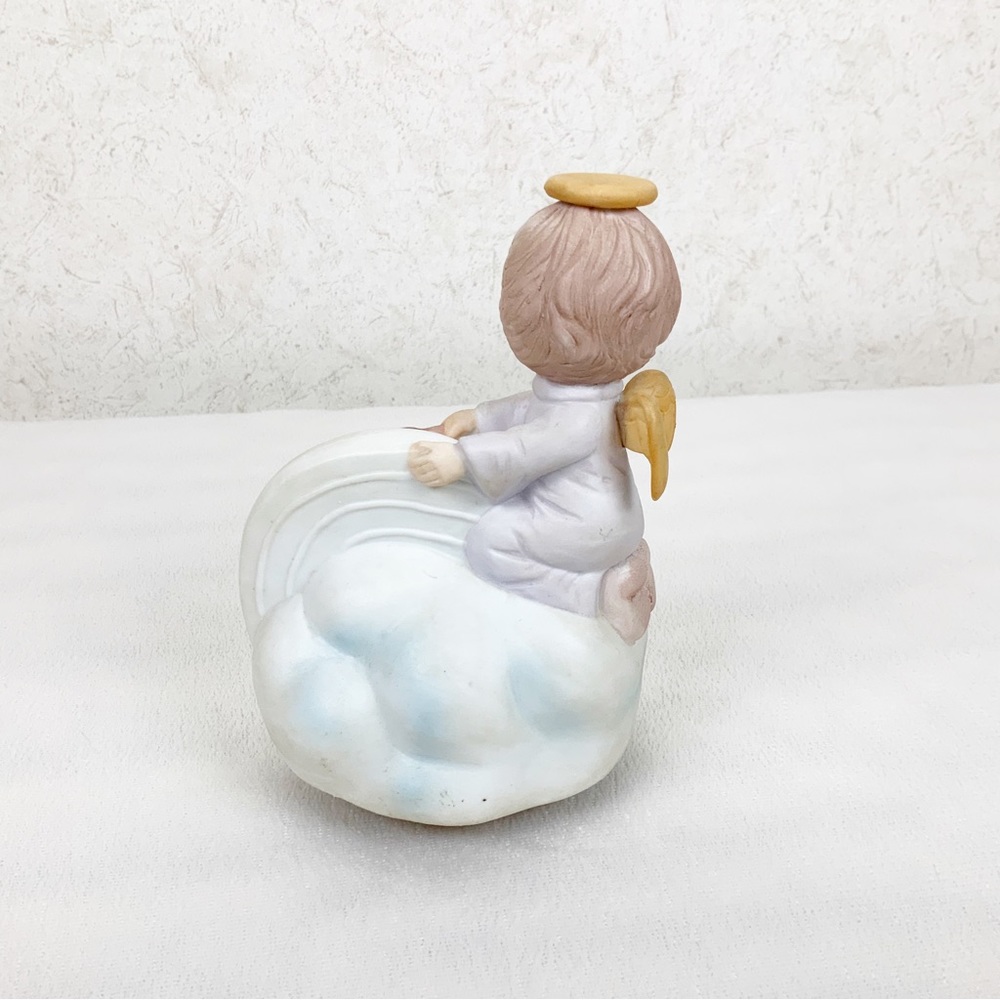 Vintage Zayre Corp Taiwan Hark The Harold Angels Sing Rotating Music Box Rainbow - Picture 3 of 11